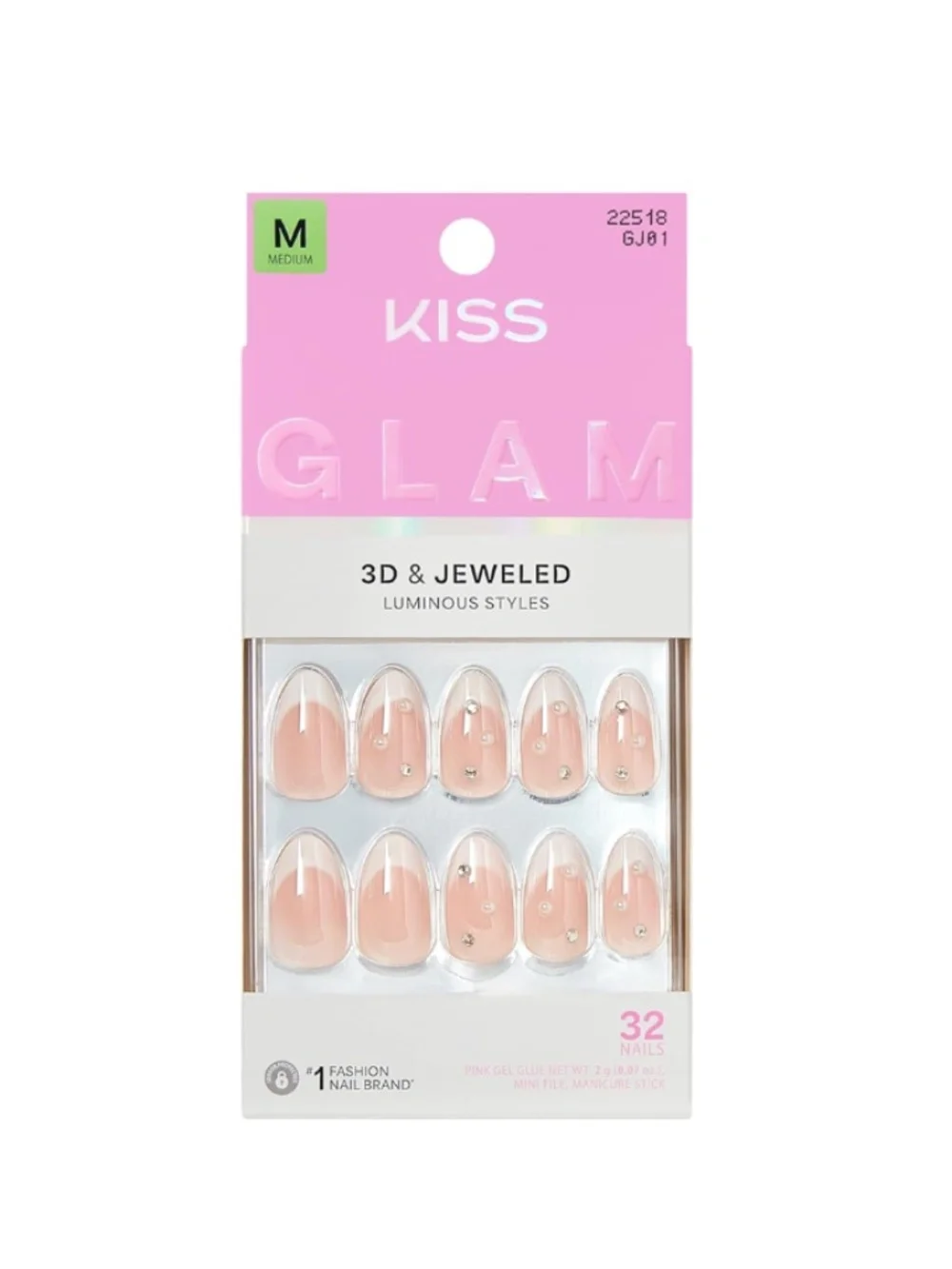 Kiss GLAM 3D & Jeweled Press-On Nails 'Serendipity Awaits'